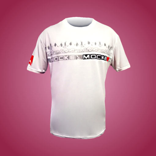 MOCKE Men White Short Sleeve Paddle Tee Shirt